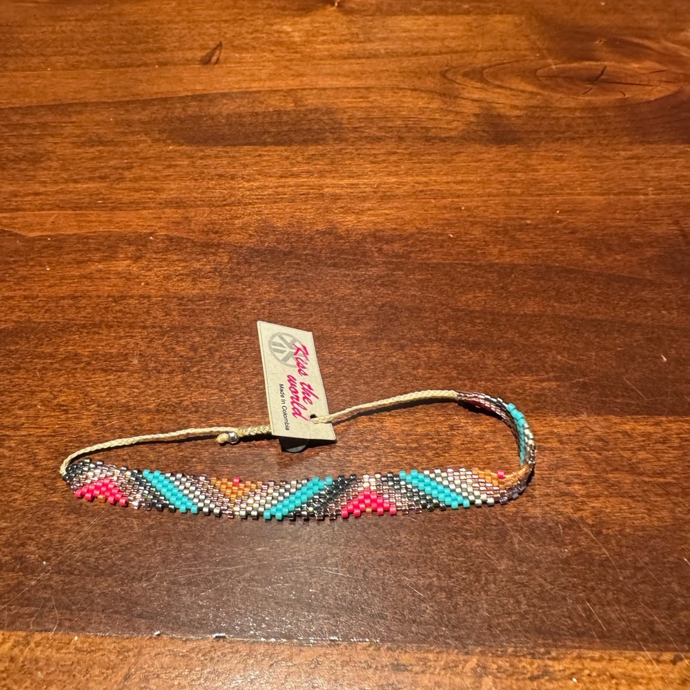 Pink and Blue Handcrafted Beaded Bracelets